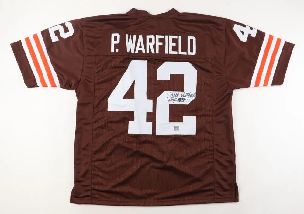 Paul Warfield Signed Cleveland Browns Jersey "HOF 83" (Playball Ink Hologram) WR