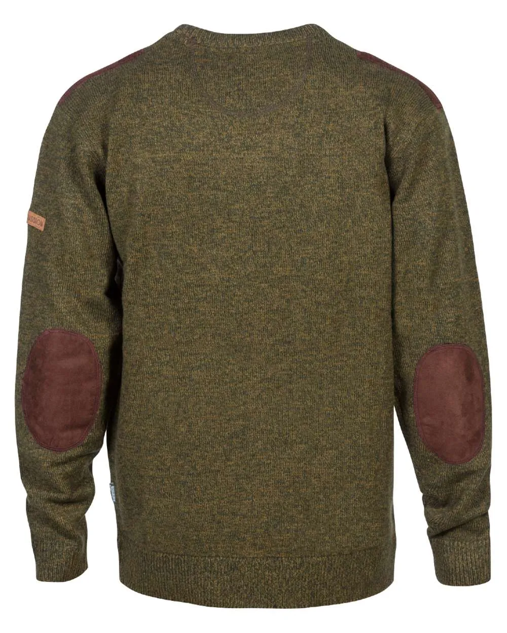 Percussion Embroidered Hunting Pullover Crew Neck Wool Sweater