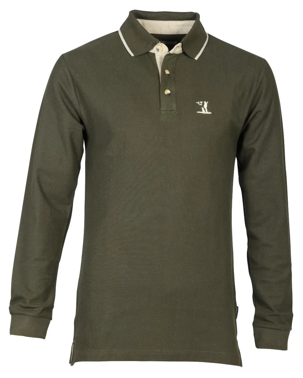 Percussion Long Sleeve Polo Shirt Percussion Warm Flannel