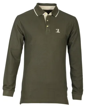 Percussion Long Sleeve Polo Shirt Percussion Warm Flannel