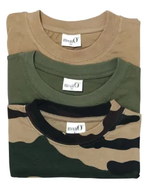 Percussion T-Shirts Camo Three Pack Cotton Crew Neck Tees Men