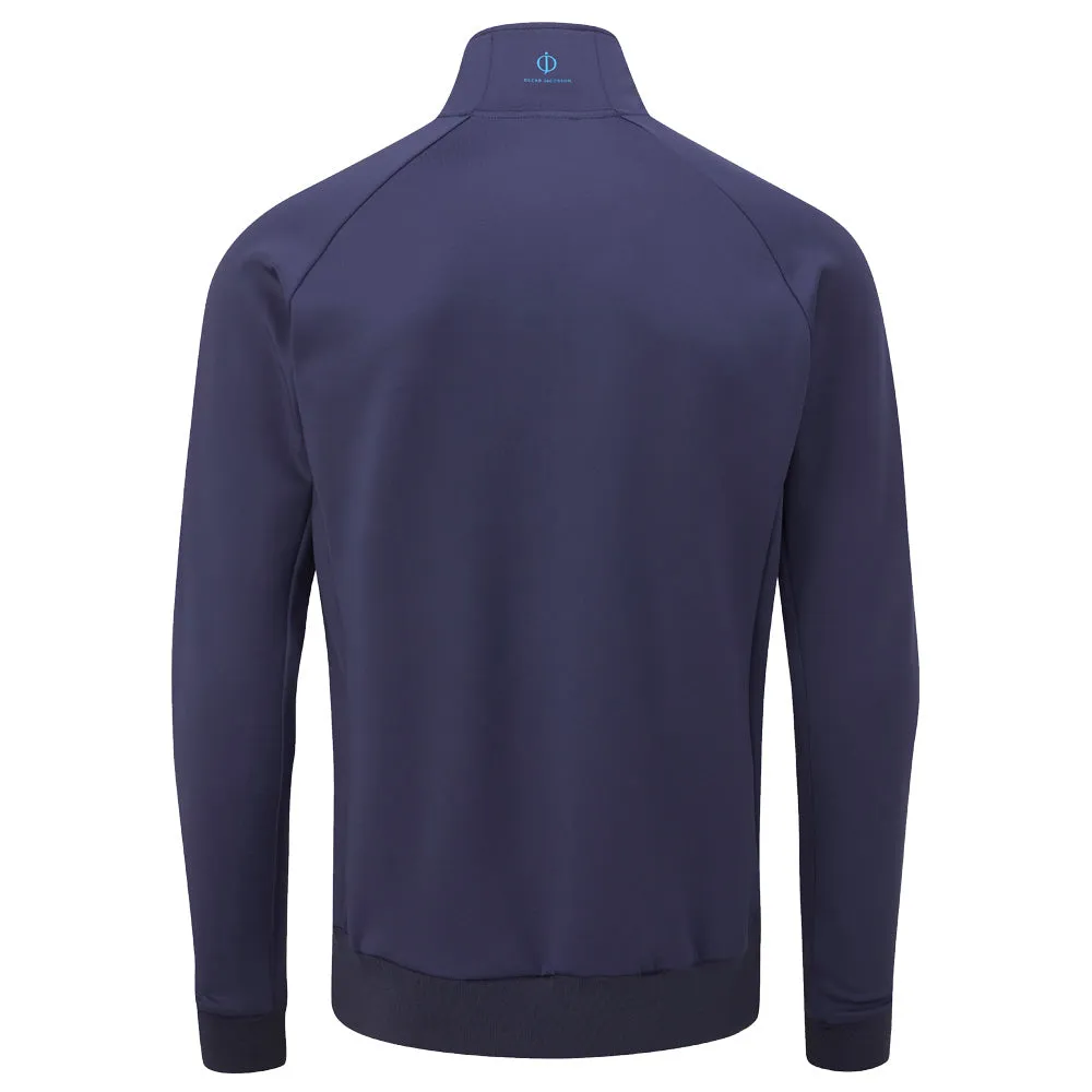 Own the Streets Feel the Energy Oscar Jacobson Trent Tour Zip Neck Sweater - Navy