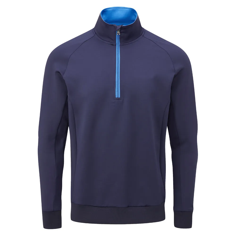 Halloween Sale Walk with Purpose Oscar Jacobson Trent Tour Zip Neck Sweater - Navy