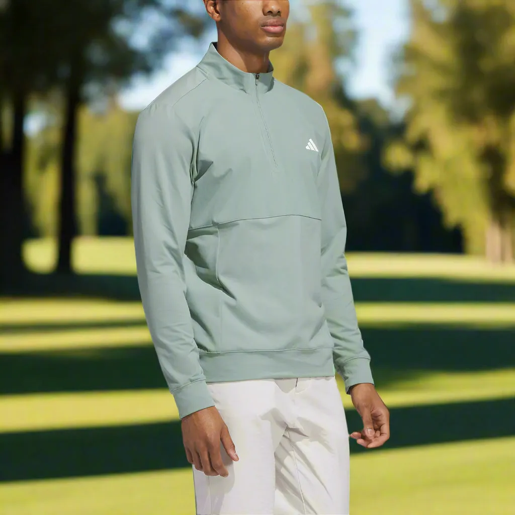 Adidas Ultimate365 Tour 1/4 Zip Pullover - Silver Green Clearance Sale Dare to Lead
