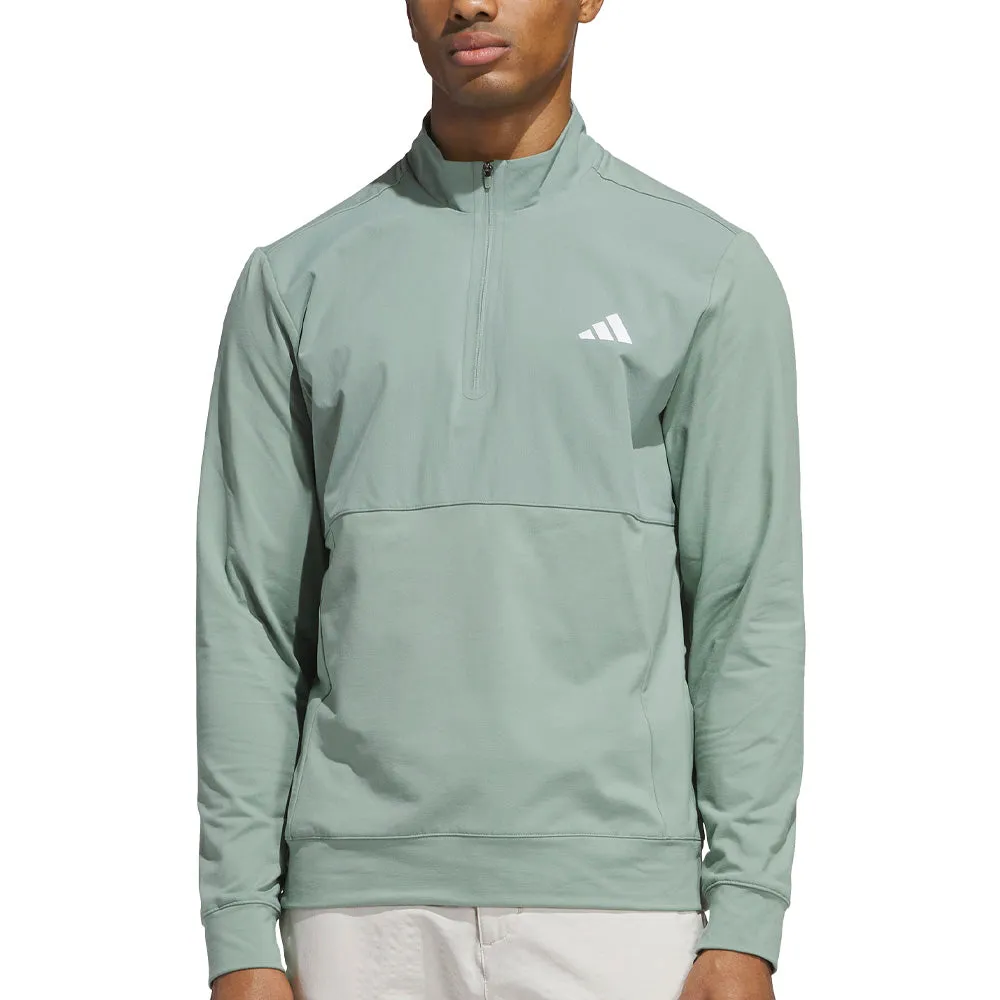 Born to Stand Out Adidas Ultimate365 Tour 1/4 Zip Pullover - Silver Green