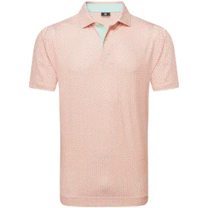 Footjoy Citrus Print Lisle Polo Shirt - Orange/Pistachio Made to Turn Heads Sweetest Day Sale