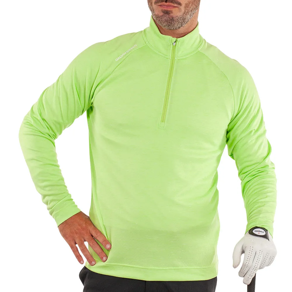 Galvin Green Dion 1/4 Zip Pullover - Fresh Green Melange Holiday Sale Unapologetically You
