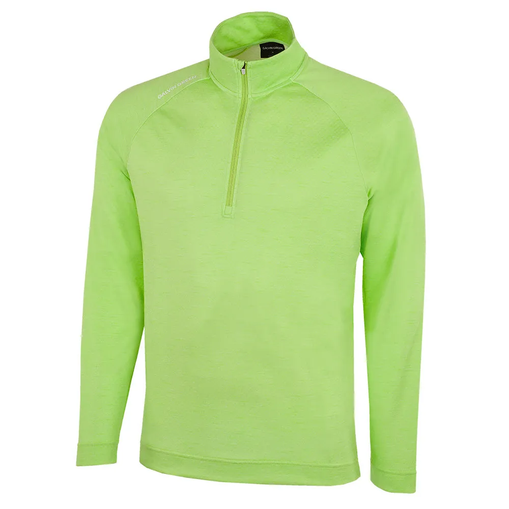 Galvin Green Dion 1/4 Zip Pullover - Fresh Green Melange Autumn Sale Labor Day Sale