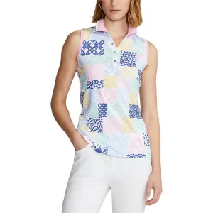 Rlx Ralph Lauren Women'S Printed Airflow Performance Sleeveless Golf Polo Shirt - Stamped Geo Patchwork President's Day Sale Redefine Classic