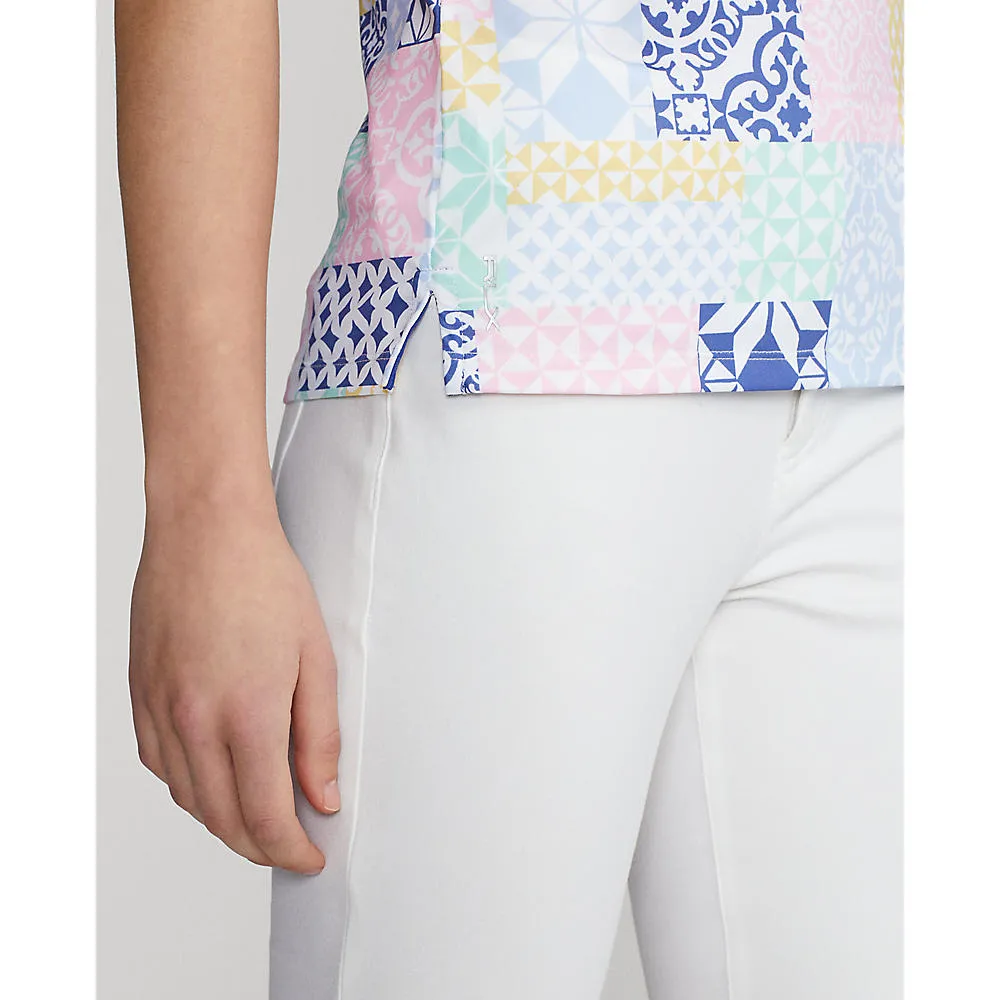 Black Friday Sale Black Friday Deal Rlx Ralph Lauren Women'S Printed Airflow Performance Sleeveless Golf Polo Shirt - Stamped Geo Patchwork