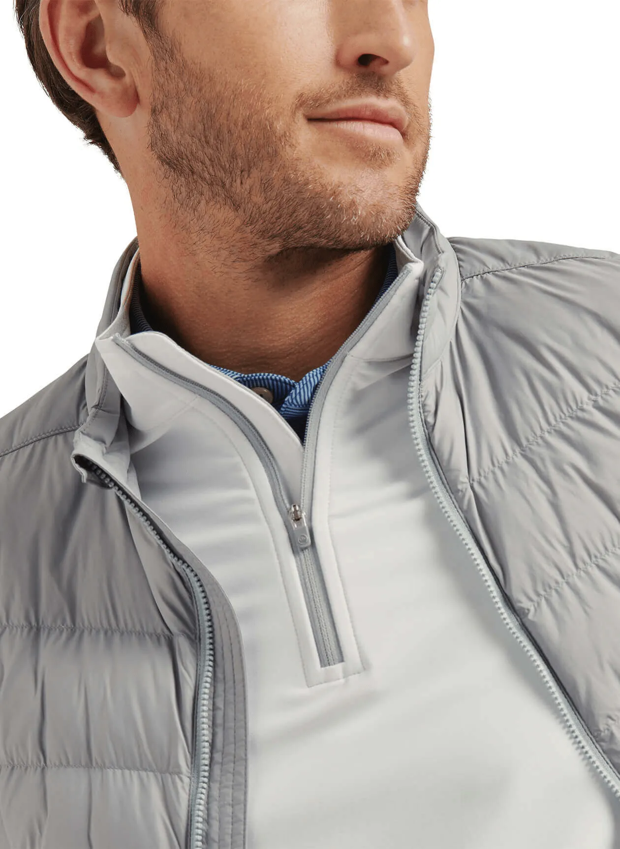 Peter Millar - Men'S All Course Vest - Gale Grey Born to Stand Out Move Beyond Ordinary