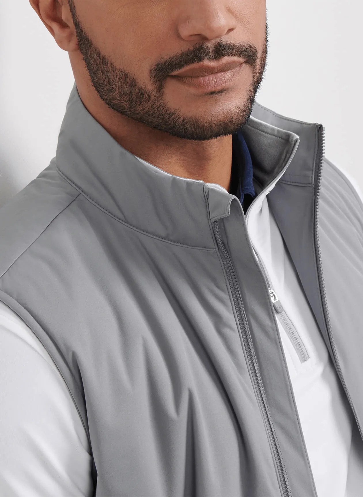Peter Millar - Men'S Fuse Hybrid Vest - Oslo Grey Lead with Style