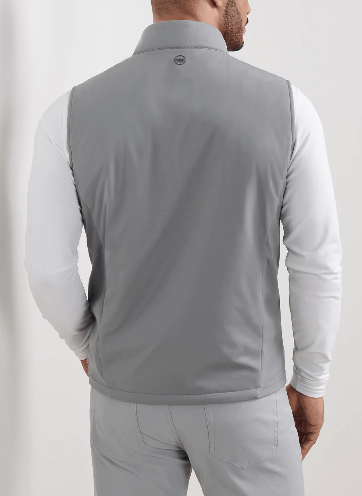Peter Millar - Men'S Fuse Hybrid Vest - Oslo Grey Walk with Purpose