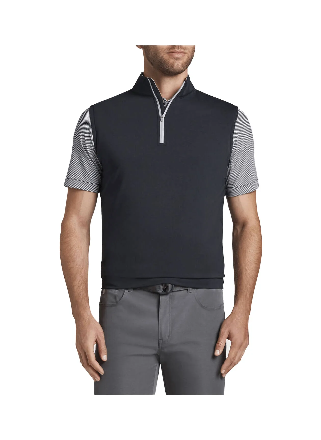 Step Out Boldly Deal Of The Century Peter Millar - Men'S Galway Performance Quarter-Zip Vest - Black