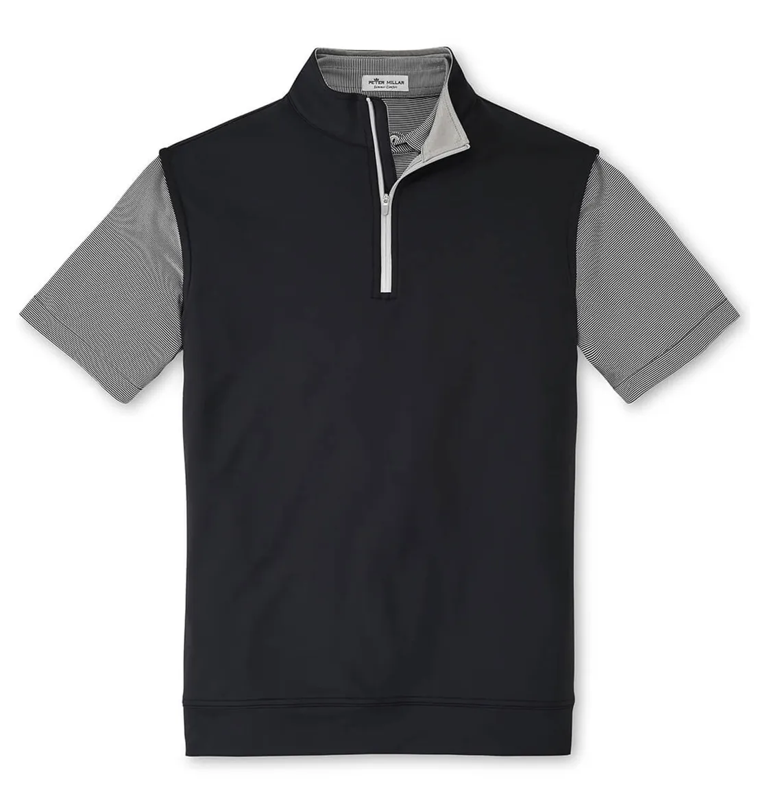 President's Day Sale Peter Millar - Men'S Galway Performance Quarter-Zip Vest - Black