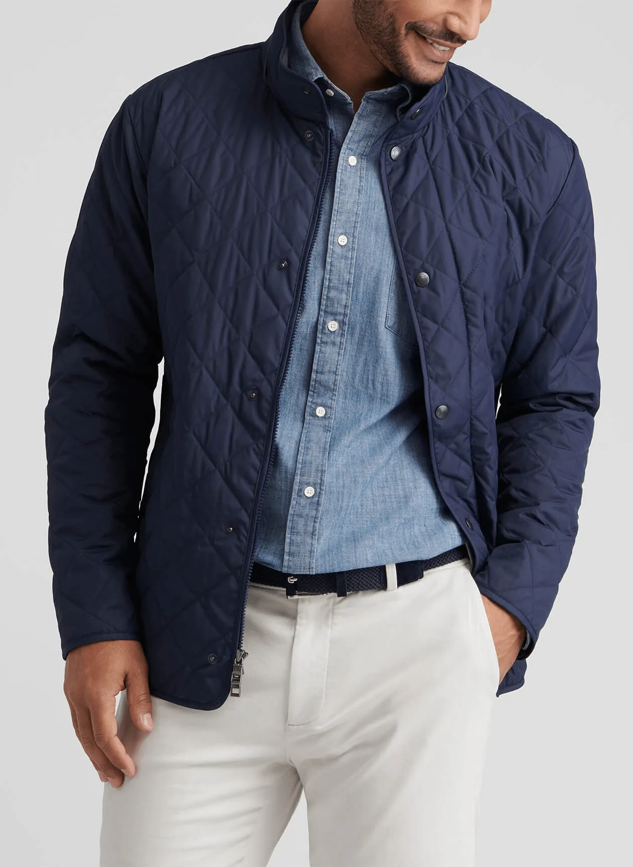 Walk Loud Push Beyond Limits Peter Millar - Men'S Suffolk Coat - Navy