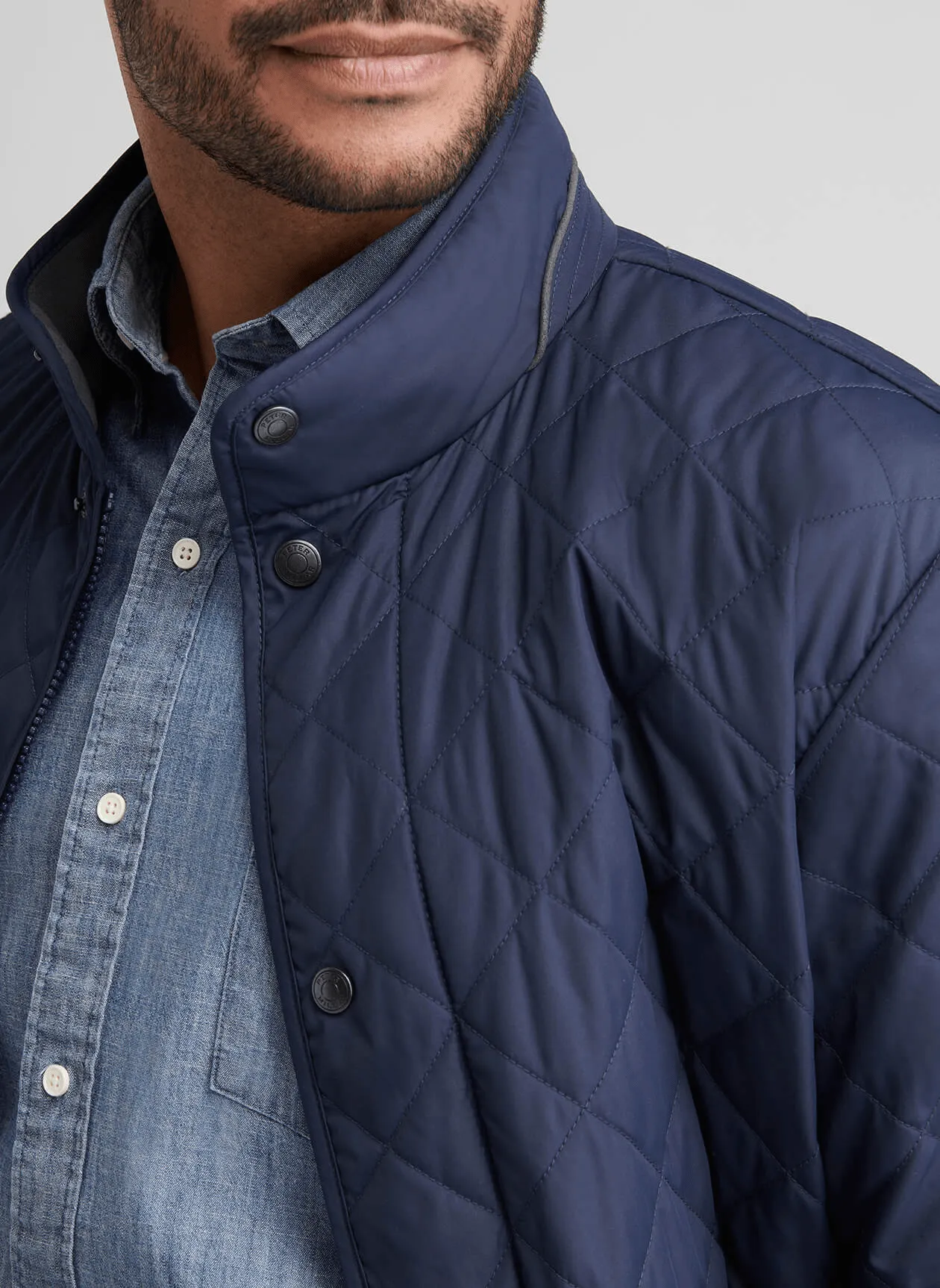 Peter Millar - Men'S Suffolk Coat - Navy Rise Every Time Walk with Purpose