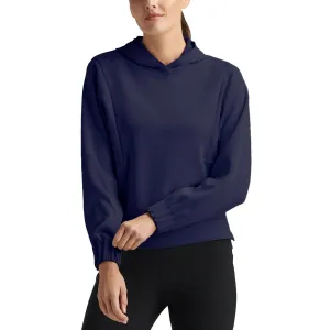 Walk with Purpose Made to Turn Heads Peter Millar Women'S Flora Knit Golf Hoodie - Navy