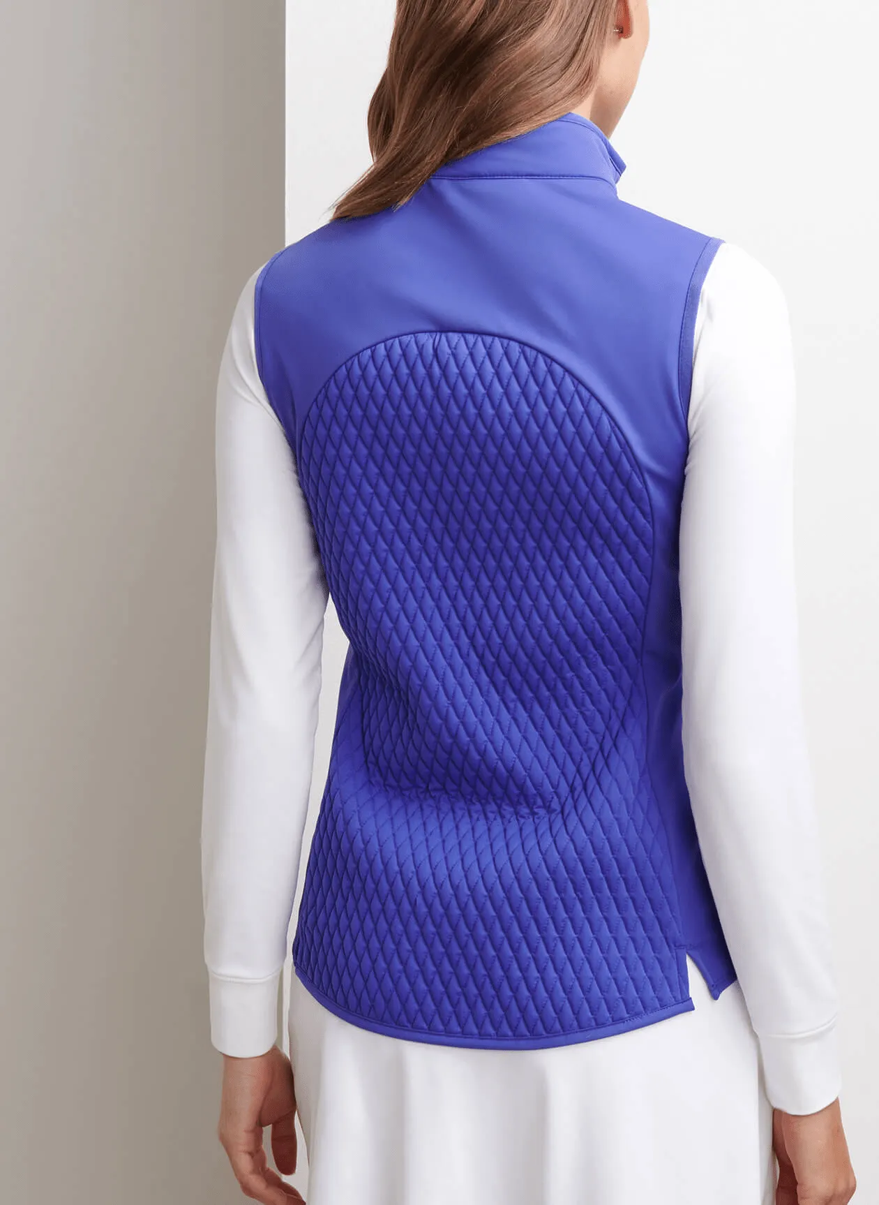 Peter Millar - Women'S Fuse Mini Diamond Quilt Vest - Pacific Blue Mother's Day Sale