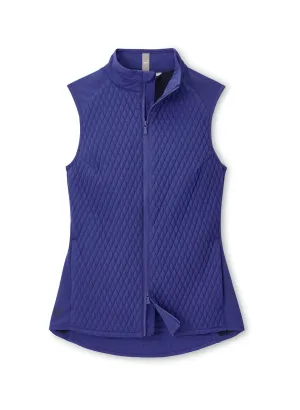 Bring the Heat Peter Millar - Women'S Fuse Mini Diamond Quilt Vest - Pacific Blue