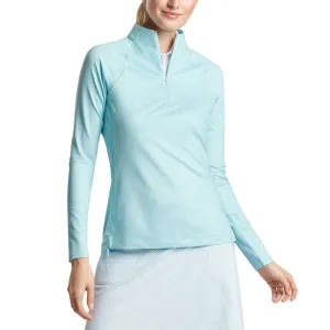 Peter Millar Women'S Geo Raglan-Sleeve Perth Golf Mid-Layer - Blue Spruce Black Friday Offer Move Like You Mean It