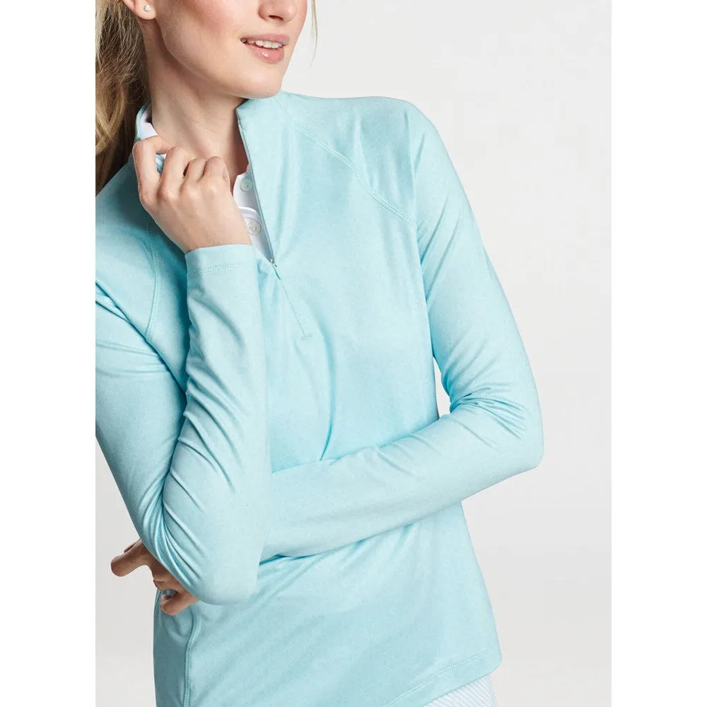 Peter Millar Women'S Geo Raglan-Sleeve Perth Golf Mid-Layer - Blue Spruce Keep Going Strong Redefine Classic