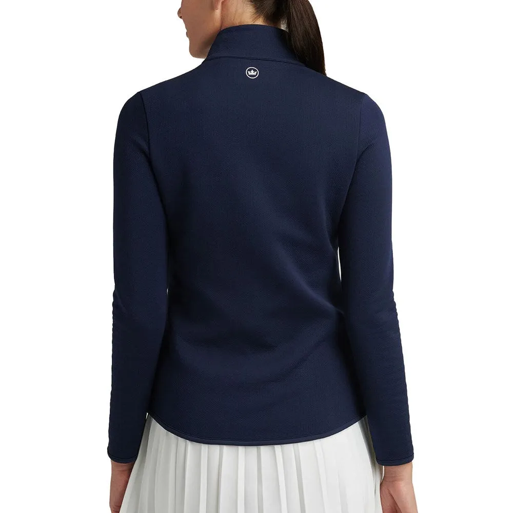 Be Unstoppable Peter Millar Women'S Lumi-Knit Midweight Full-Zip Golf Midlayer - Navy