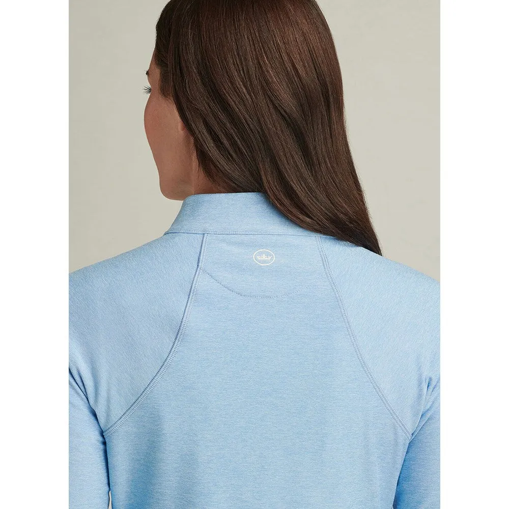 Peter Millar Women'S Melange Raglan Sleeve 1/4 Zip Midlayer - Bonnet Hit Your Next Level Empower Your Journey