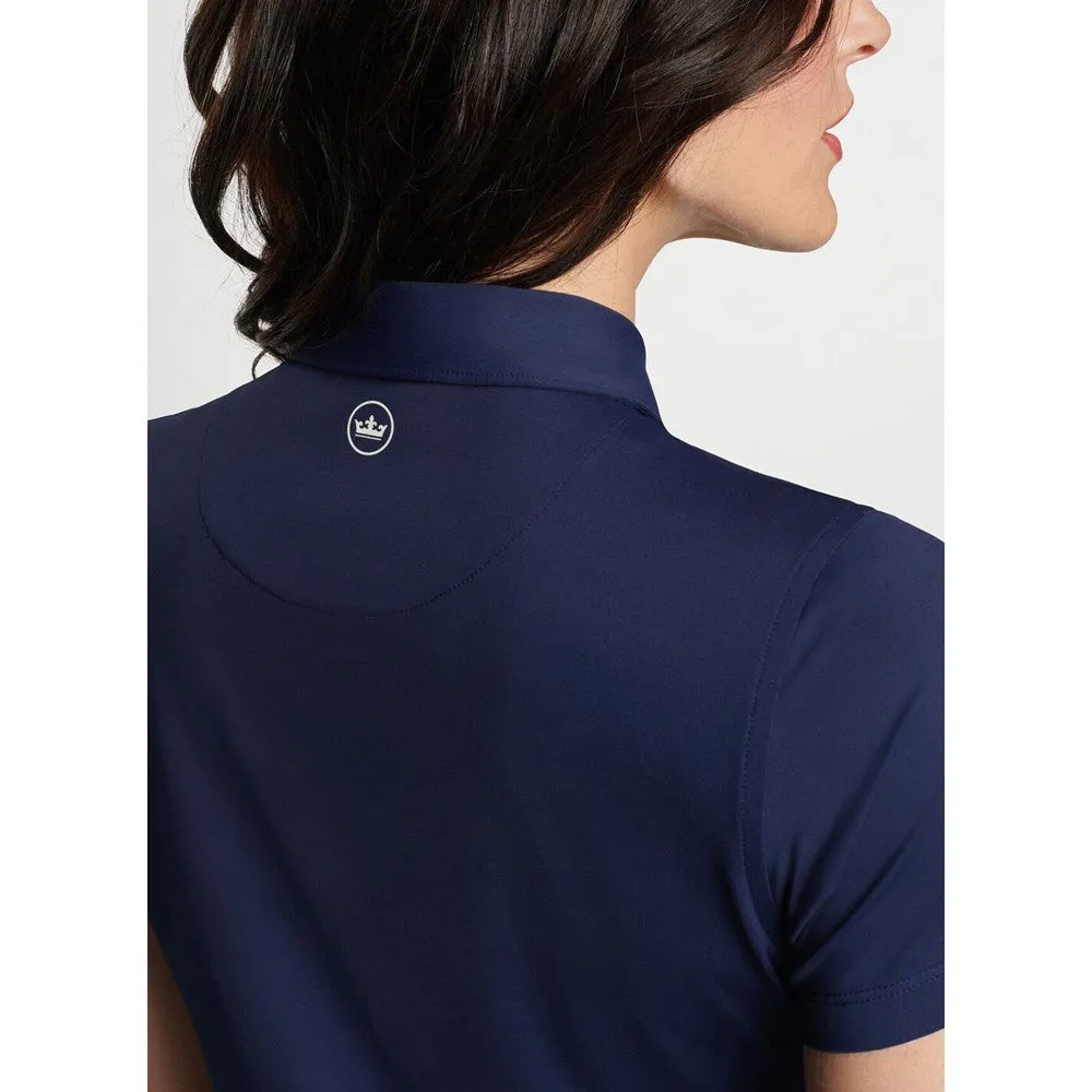 Chase What Moves You Designed to Dominate Peter Millar Women'S Performance Stretch Jersey Golf Shirt - Navy