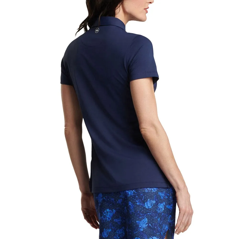 Be Unstoppable Peter Millar Women'S Performance Stretch Jersey Golf Shirt - Navy
