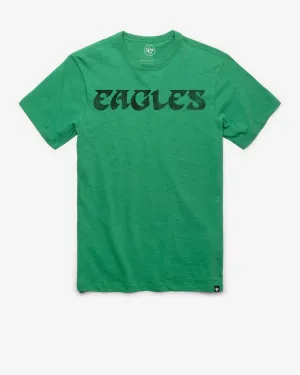PHILADELPHIA EAGLES HISTORIC GRIT WORDMARK SCRUM TEE