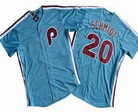Philadelphia Phillies #20 Mike Schmidt Light Blue Cool Base Baseball Jerseys