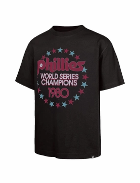 Philadelphia Phillies '47 MLB 80 Champs Vintage Foundation T-Shirt - Carbonite
