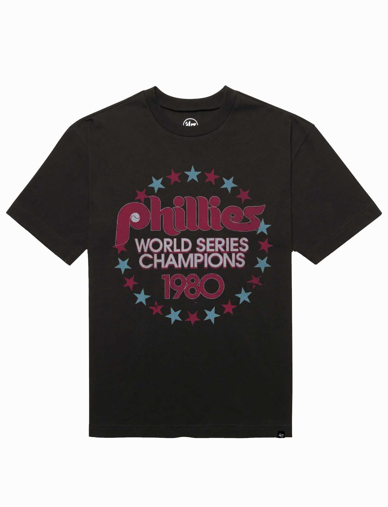 Philadelphia Phillies '47 MLB 80 Champs Vintage Foundation T-Shirt - Carbonite