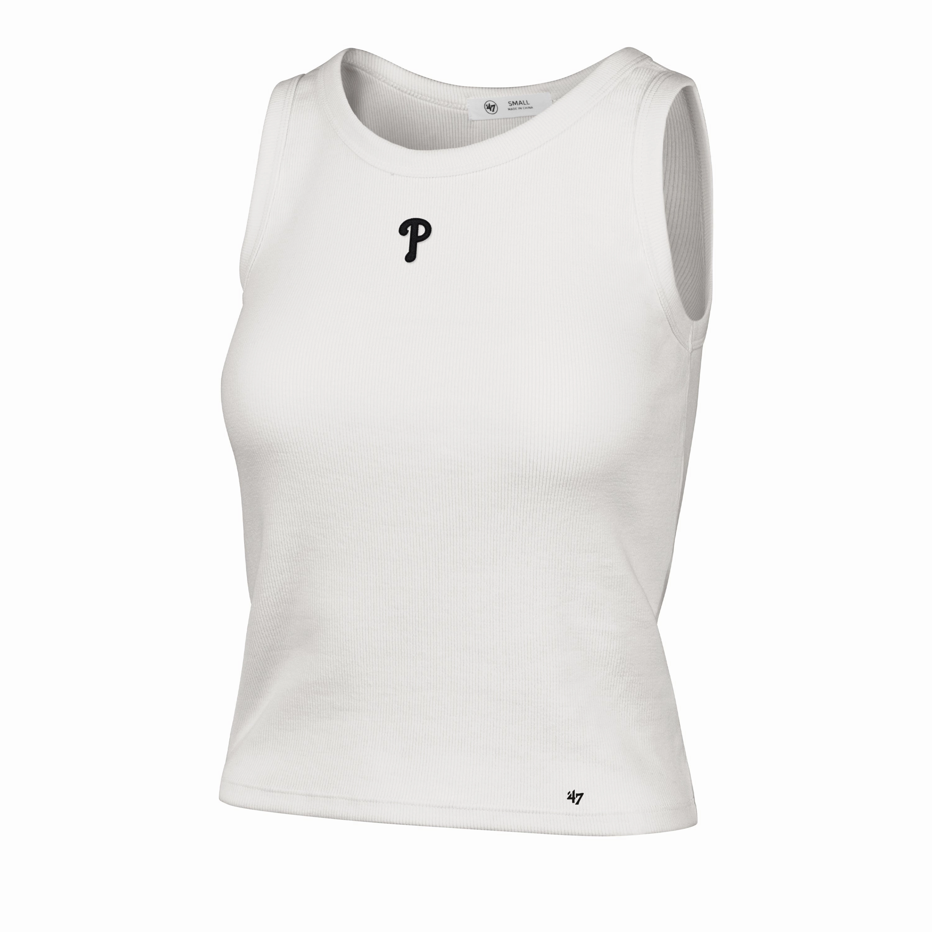 PHILADELPHIA PHILLIES MICRO EMB '47 BABY RIB TANK WOMENS