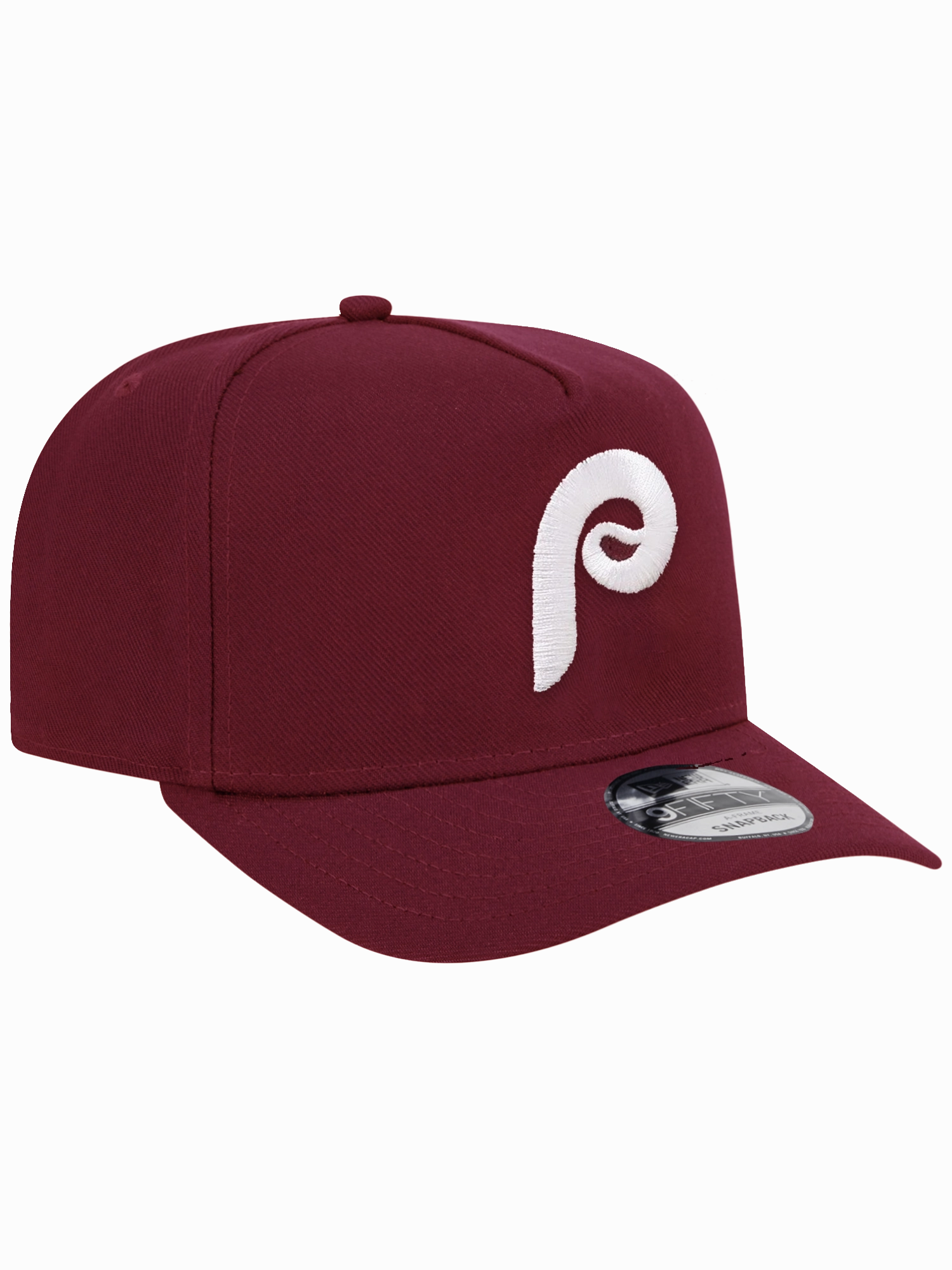 Philadelphia Phillies New Era MLB Cooperstown Pre-Curved 9FIFTY A-Frame Snapback Hat - Cardinal
