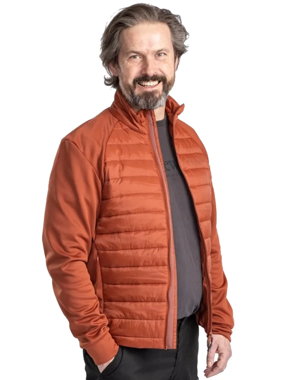 Pinewood Mens Finnveden Hybrid Power Fleece Jacket Quilted Outdoor Jackets
