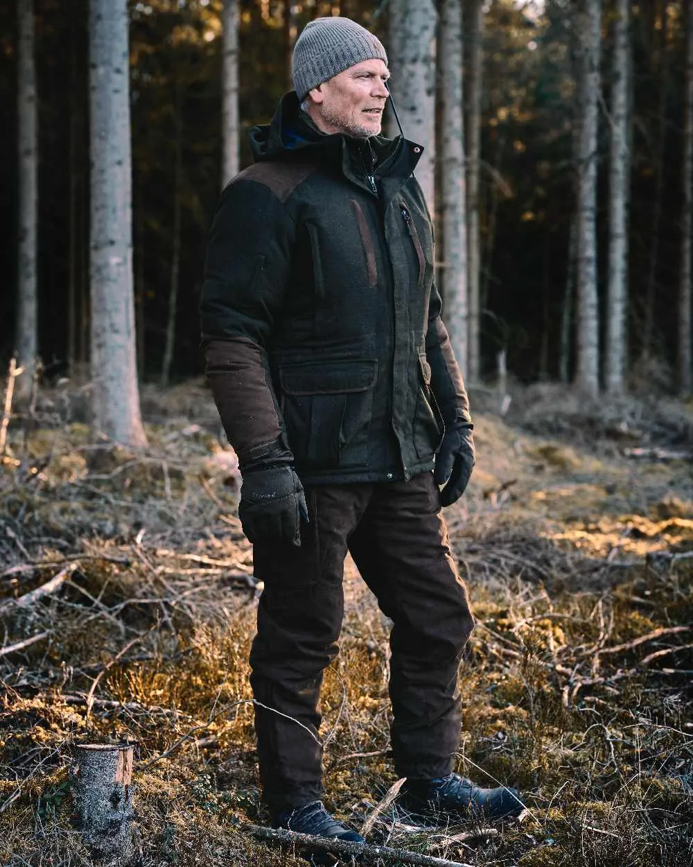 Pinewood Mens Nydala Insulation Wool Parka Men's Jackets and Coats