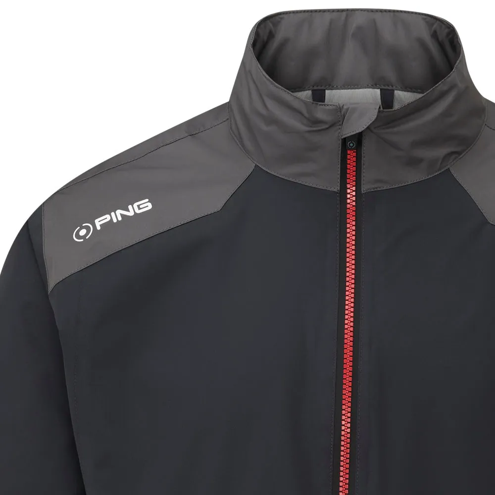 Ping Aquadrive Waterproof 1/2 Zip Jacket - Black/Asphalt Built for the Bold
