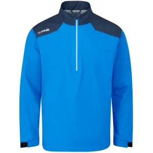 Never Just Walk Ping Aquadrive Waterproof 1/2 Zip Jacket - Brilliant Blue/Oxford Blue