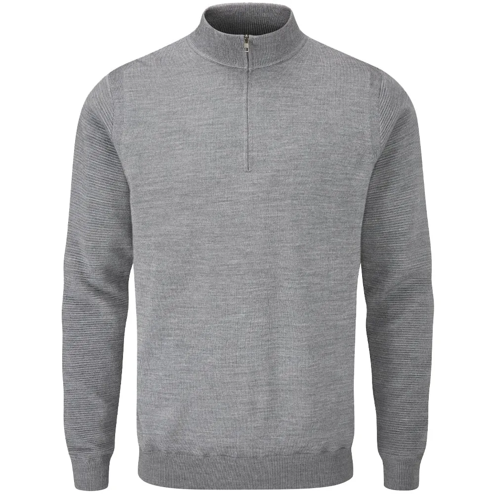 Ping Croy 1/2 Zip Pullover - French Grey Marl Made to Turn Heads