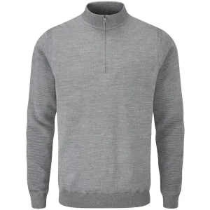 Ping Croy 1/2 Zip Pullover - French Grey Marl Made to Turn Heads