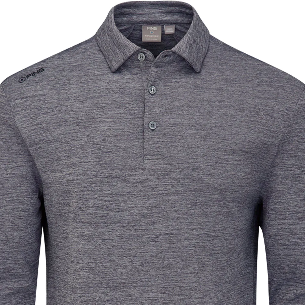 Ping Emmett Long Sleeve Polo Shirt - Charcoal Marl Flash Sale Lead with Style