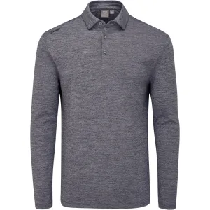 Ping Emmett Long Sleeve Polo Shirt - Charcoal Marl Rule the Streets Fuel Your Fire