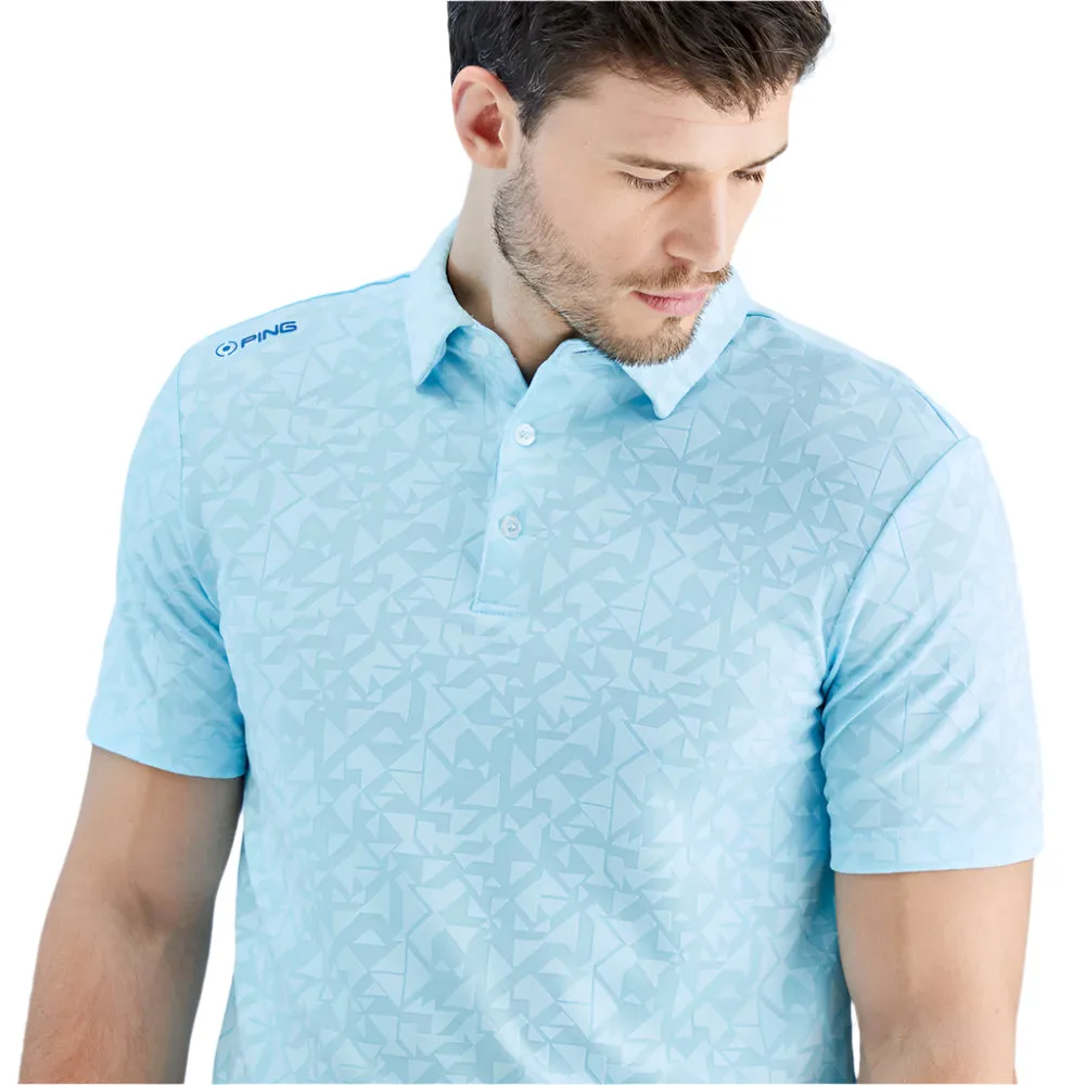 Ping Geo-Camo Polo Shirt - Crystal Blue Budget Friendly