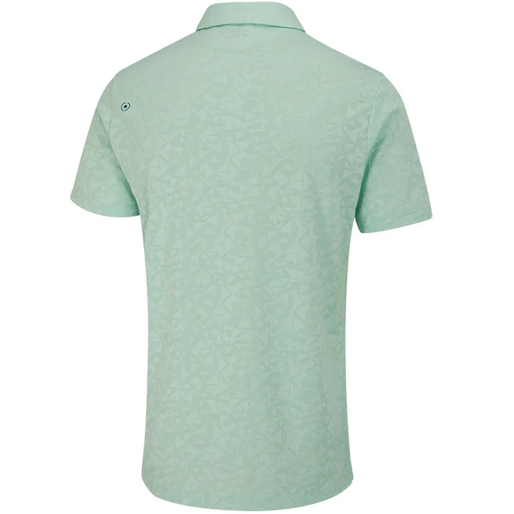 Bring the Heat Ping Geo-Camo Polo Shirt - Misty Green