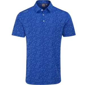 Rise Every Time Ping Geo-Camo Polo Shirt - Ultra Blue