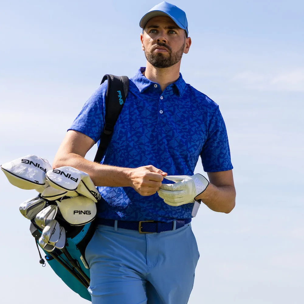 Ping Geo-Camo Polo Shirt - Ultra Blue Christmas Eve Sale