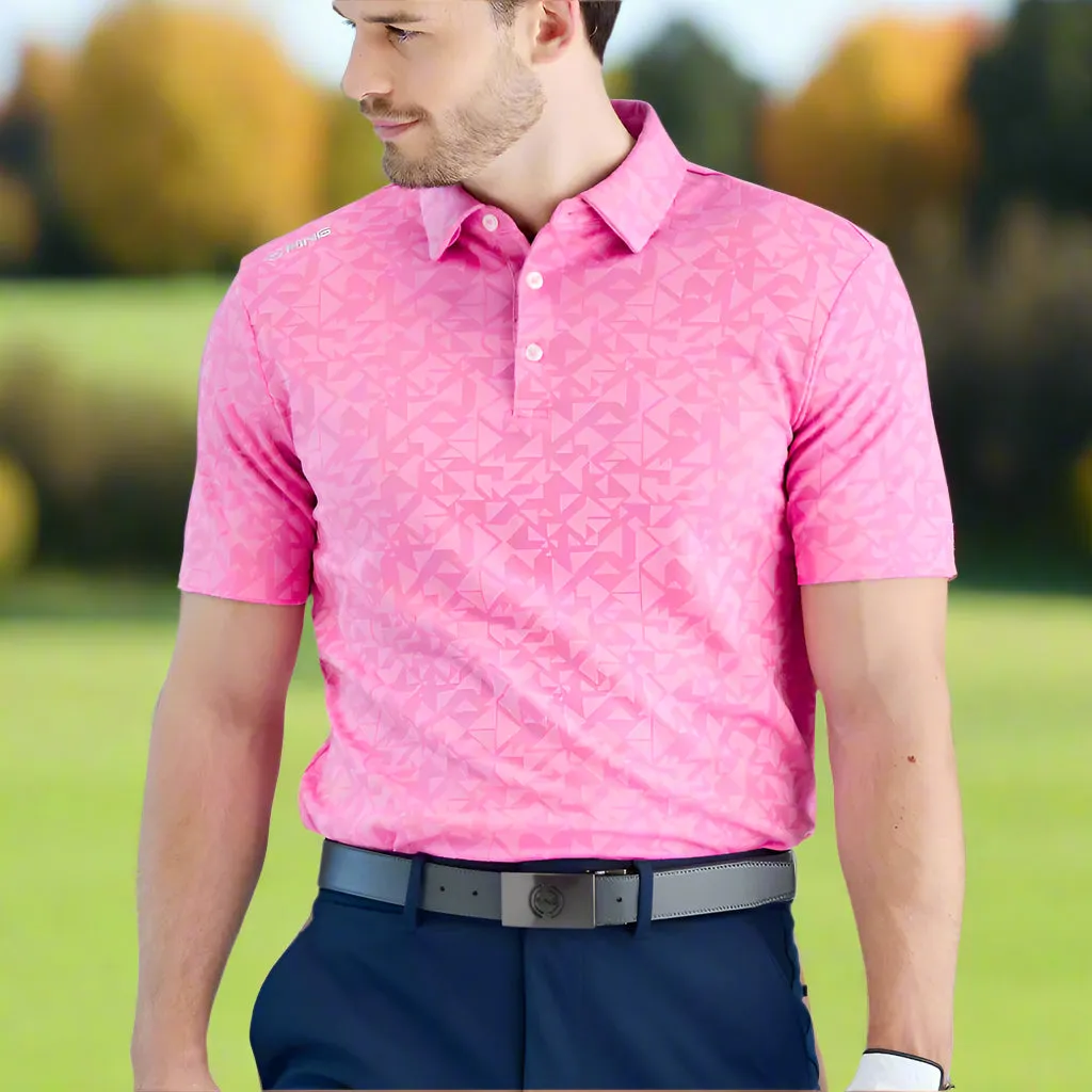 Ping Geo-Camo Polo Shirt - Ultra Pink Christmas Day Sale