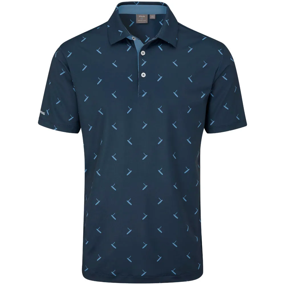 Stay in Motion Ping Gold Putter Printed Polo Shirt - Navy Multi